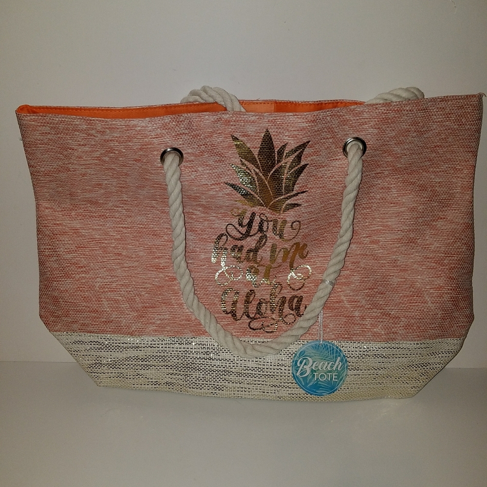 Beach tote, "you had me at aloha", nwt